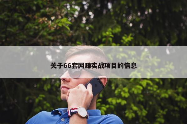 关于66套网赚实战项目的信息