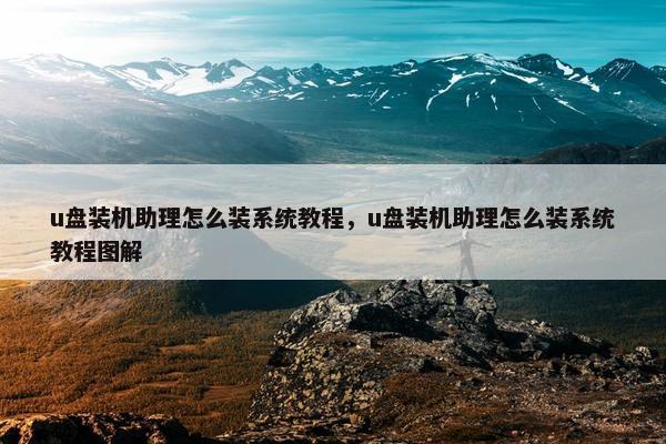u盘装机助理怎么装系统教程，u盘装机助理怎么装系统教程图解