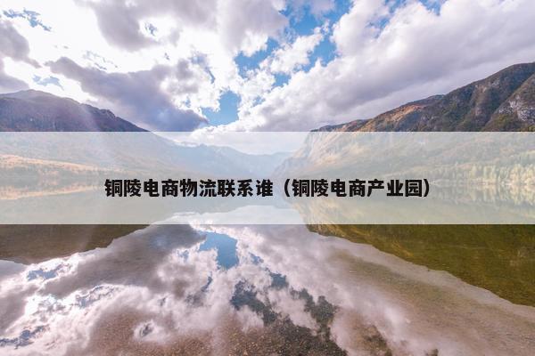 铜陵电商物流联系谁（铜陵电商产业园）