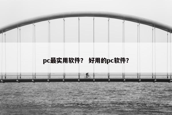 pc最实用软件？ 好用的pc软件？