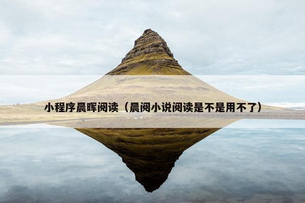 小程序晨晖阅读（晨阅小说阅读是不是用不了）