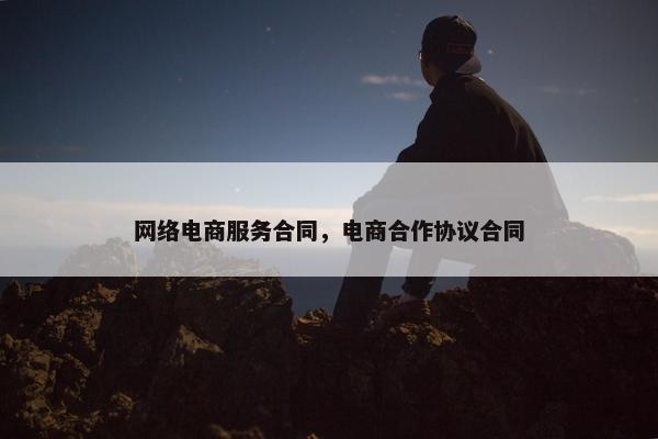 网络电商服务合同，电商合作协议合同