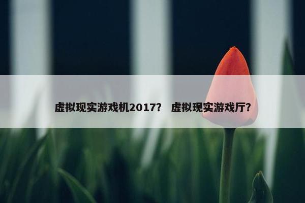 虚拟现实游戏机2017？ 虚拟现实游戏厅？