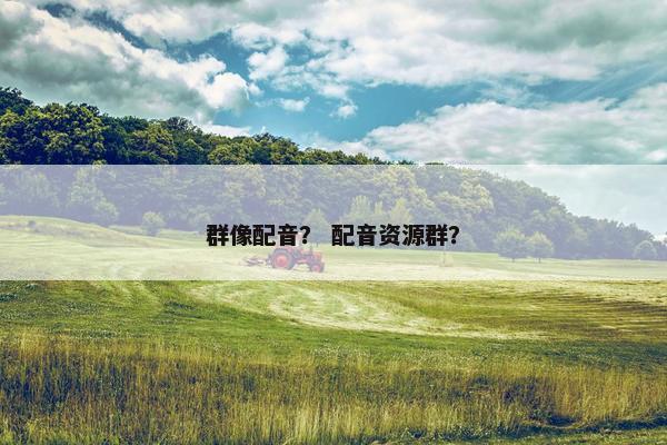 群像配音？ 配音资源群？