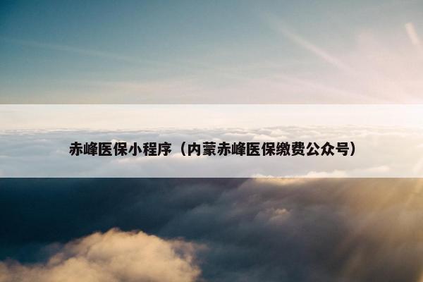 赤峰医保小程序(内蒙赤峰医保缴费公众号) 赤峰医保小程序(内蒙赤峰医保缴费公众号)