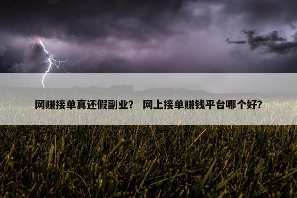网赚接单真还假副业？ 网上接单赚钱平台哪个好？