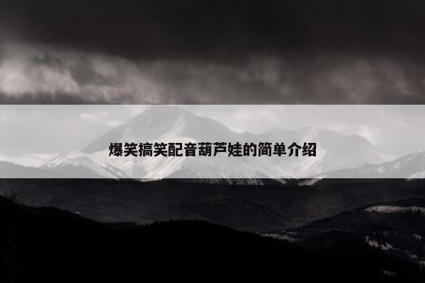 爆笑搞笑配音葫芦娃的简单介绍