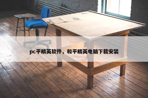 pc平精英软件，和平精英电脑下载安装