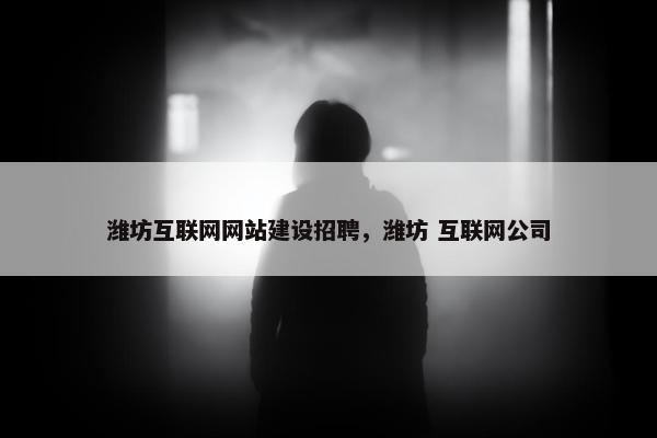 潍坊互联网网站建设招聘，潍坊 互联网公司