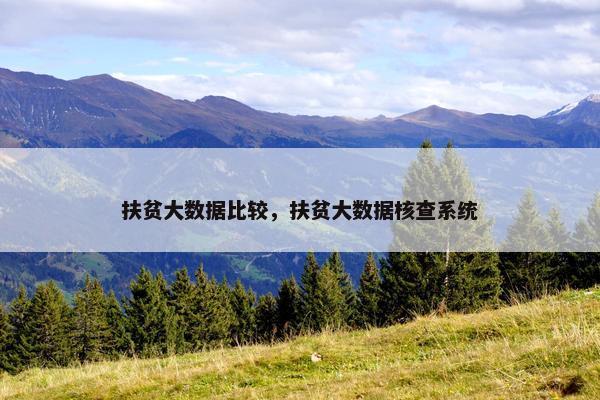 扶贫大数据比较,扶贫大数据核查系统 扶贫大数据比较,扶贫大数据核查系统