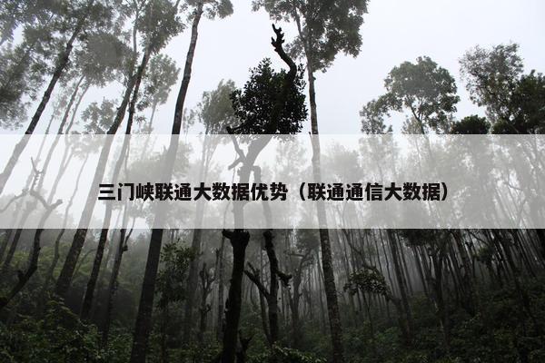 三门峡联通大数据优势（联通通信大数据）
