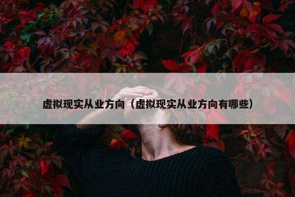虚拟现实从业方向（虚拟现实从业方向有哪些）