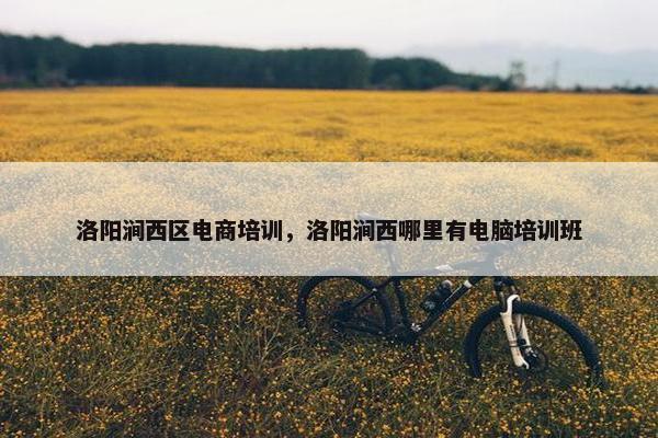 洛阳涧西区电商培训，洛阳涧西哪里有电脑培训班
