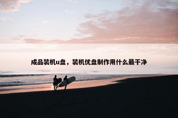 成品装机u盘，装机优盘制作用什么最干净